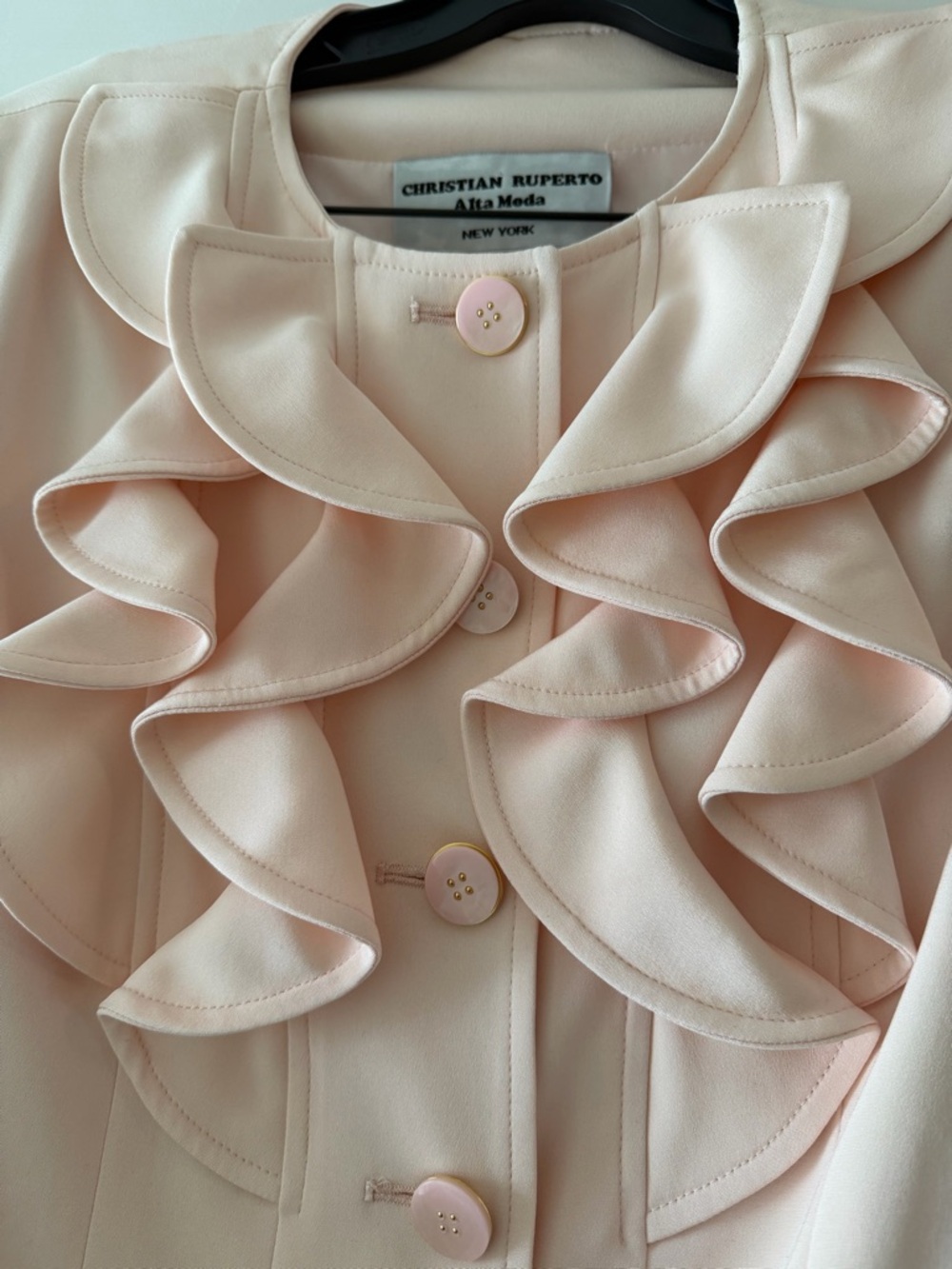 Blush Pink Silk Suit, Vintage and Never Worn. Gorgeous! - Picture 2 of 7